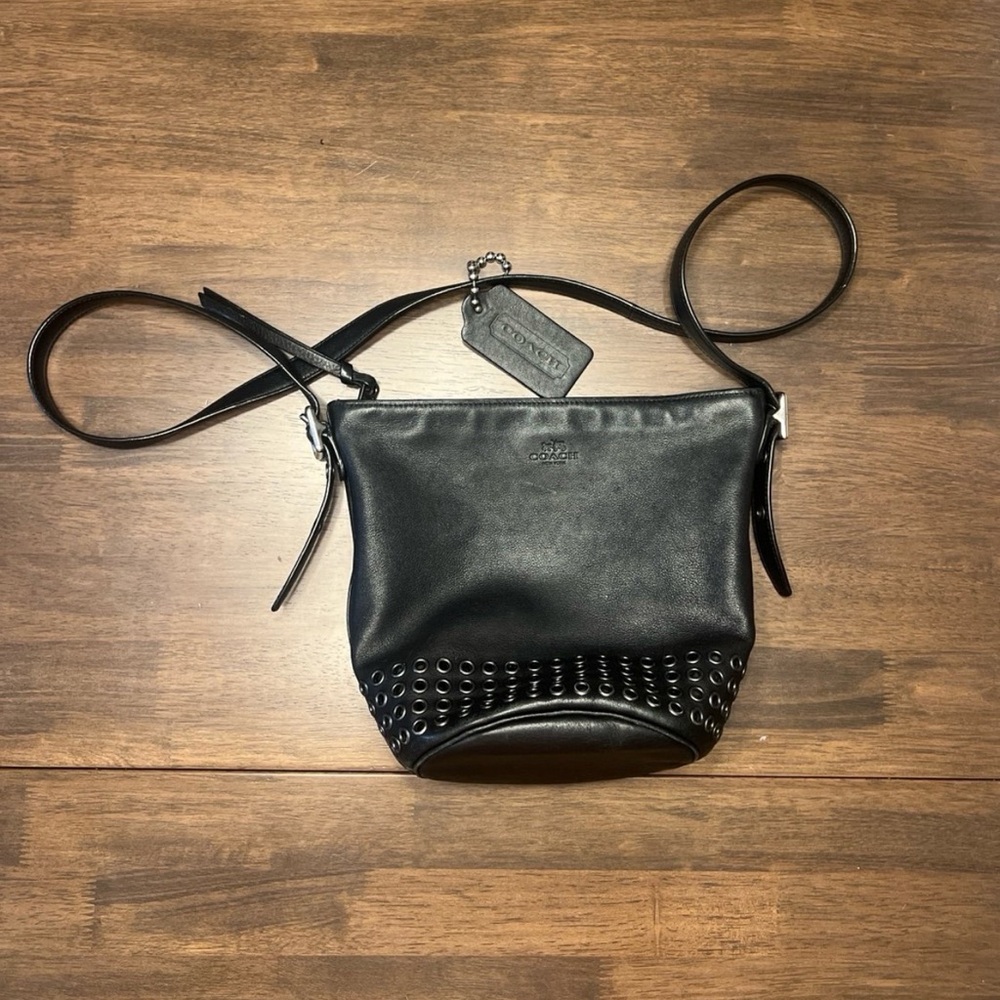 Coach Black Studded Crossbody Bag